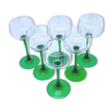 Alsace wine glasses on foot