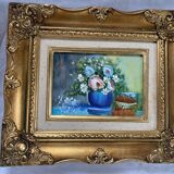 Signed flower painting