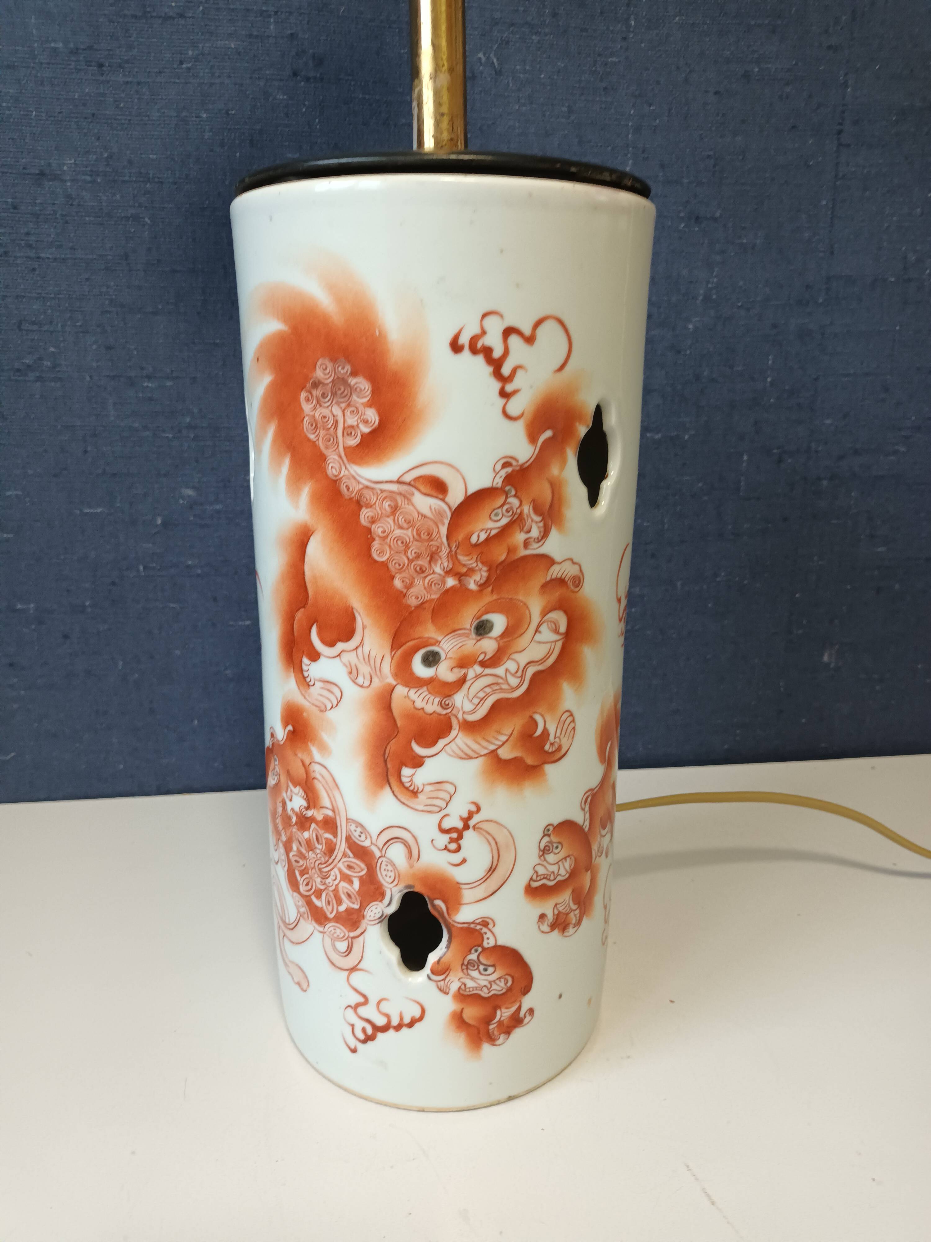 Asian ceramic lamp foot