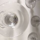 Set of 5 antique Baccarat Saint Louis crystal flutes? 19th century