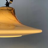 Large 'Cirrus' brown glass UFO suspension by Peill and Putzler XL 1970