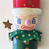 Vintage hand-painted old wooden shell