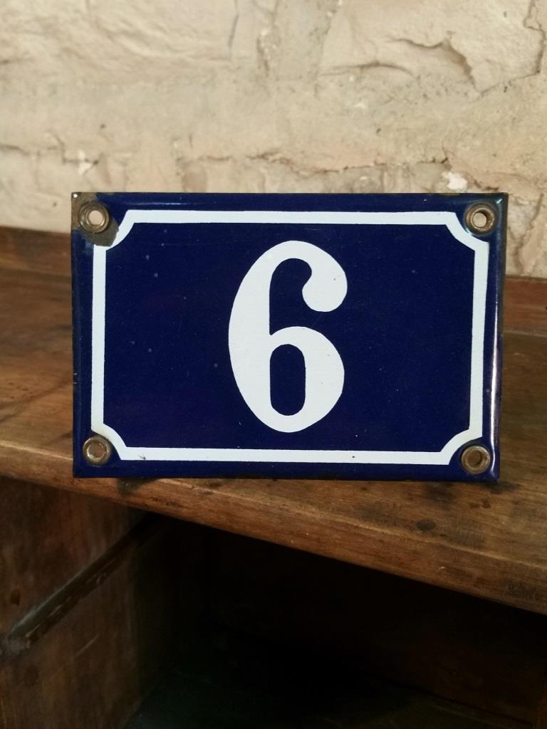 Old enamel house number plate