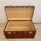 Vintage wooden and metal travel trunk