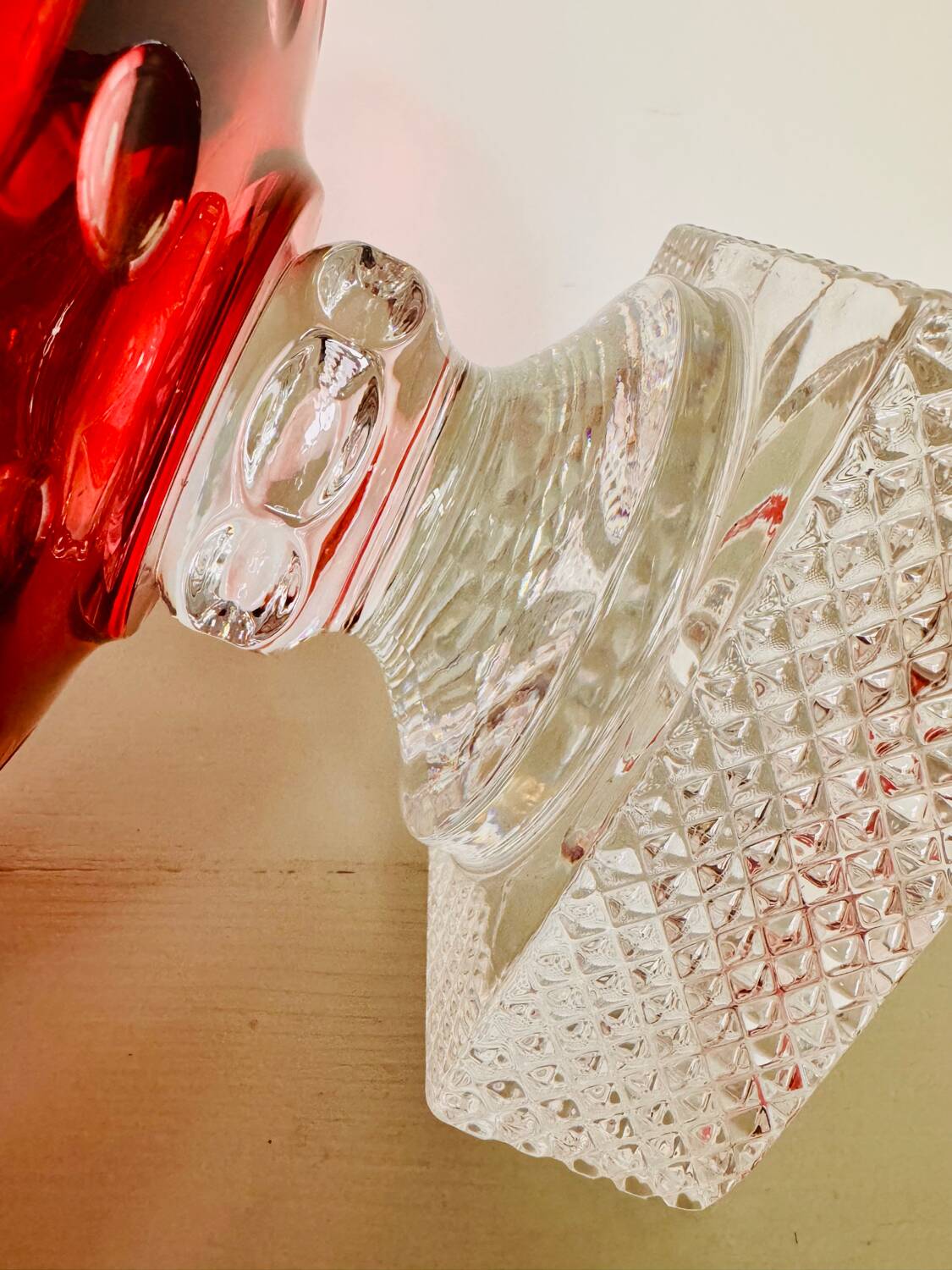 Large crystal bowl on a pedestal from Paris