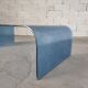 Vintage Italian blue glass coffee table