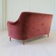 "Samsas" canapé in rare velvet by Carl Malmsten from the mid-century, Sweden, 1960s.