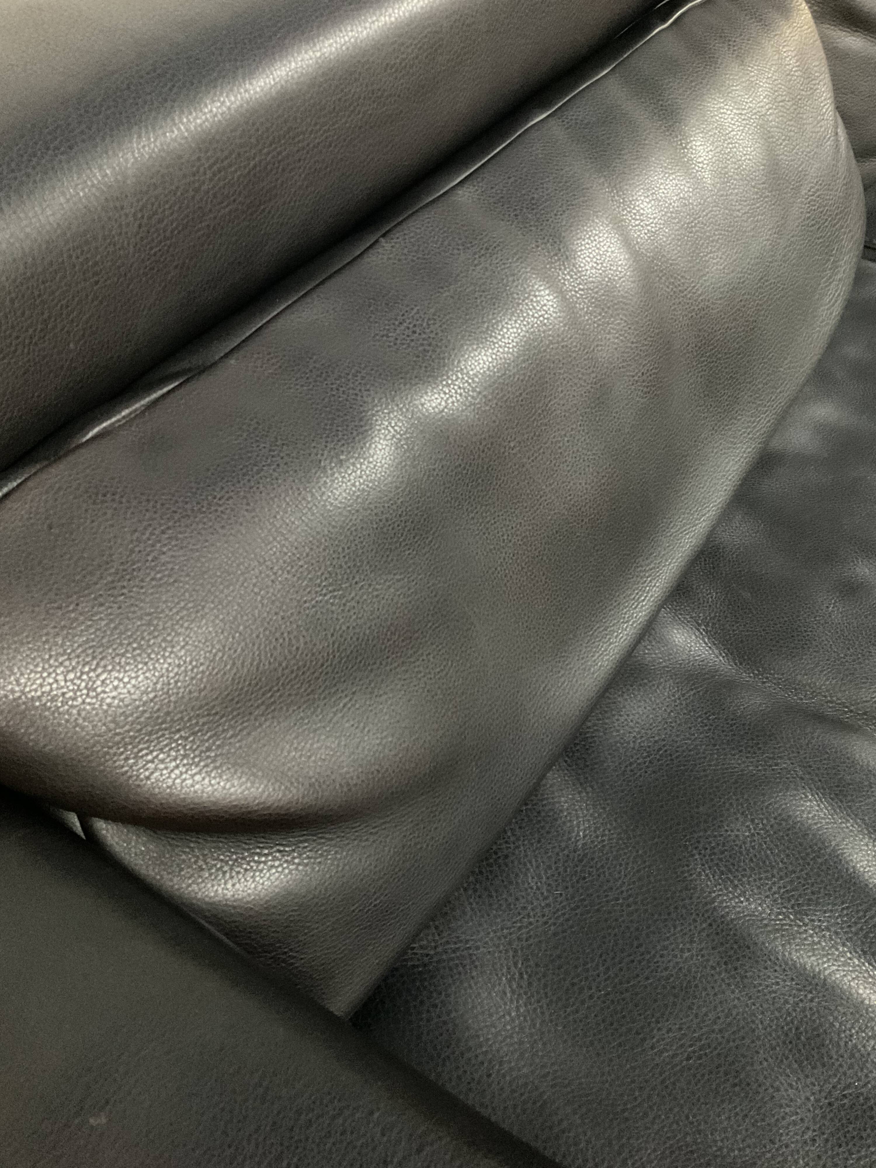 Jori designer sofa in brown leather 3 seats