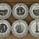 Set of 6 souvenir plates of Lourdes Digoin & Sarreguemines
