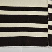 Black Beige Modernist Vintage Kilim Rug, 240x392Cm
