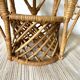 Rattan armchair peacock for doll