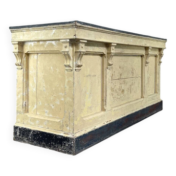 1900 oak and zinc counter