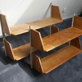 4 wooden wall shelves from the 1950
