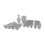 Set carafe, glasses and gold-lecinded cups