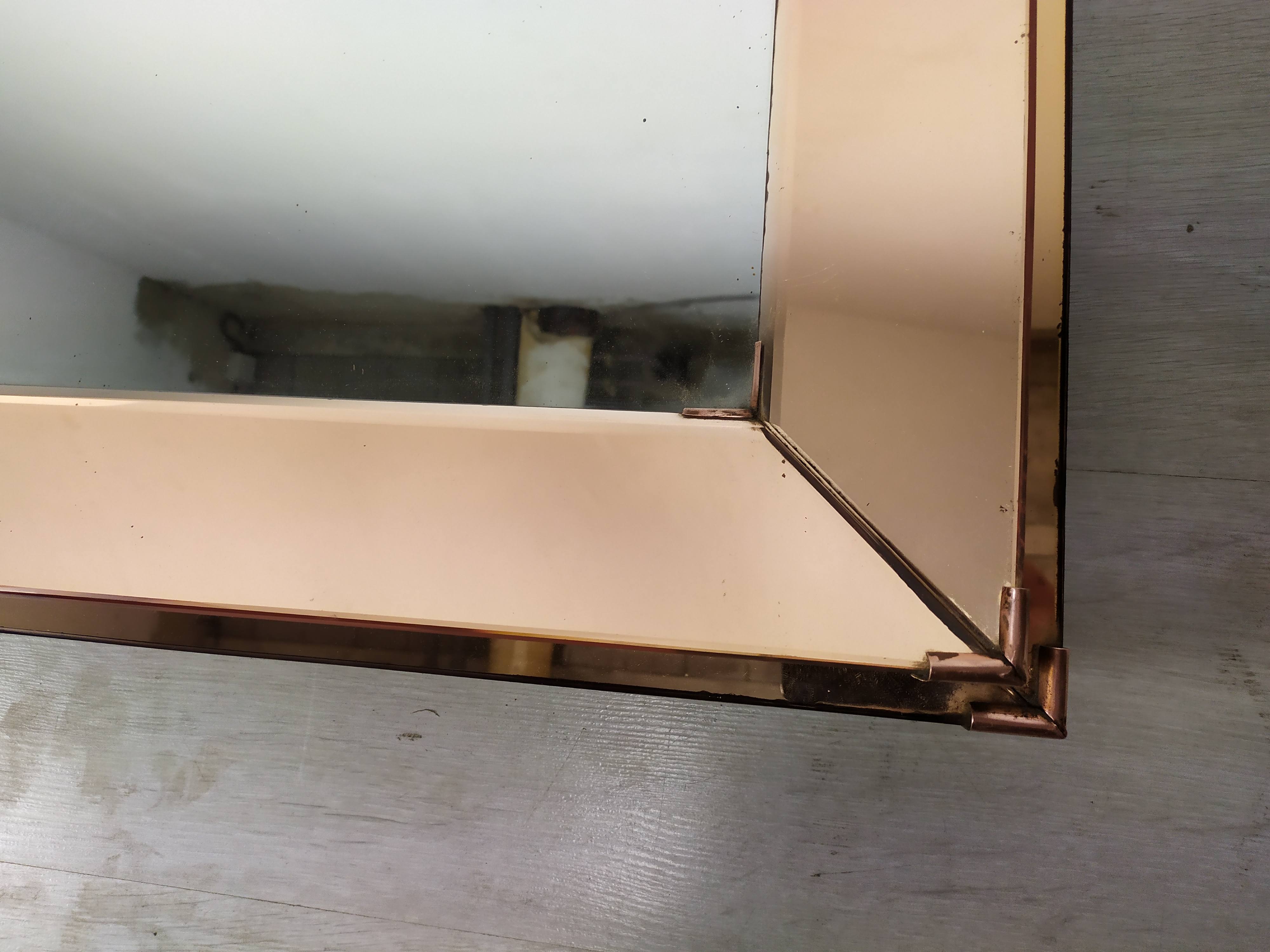 Pink art deco mirror