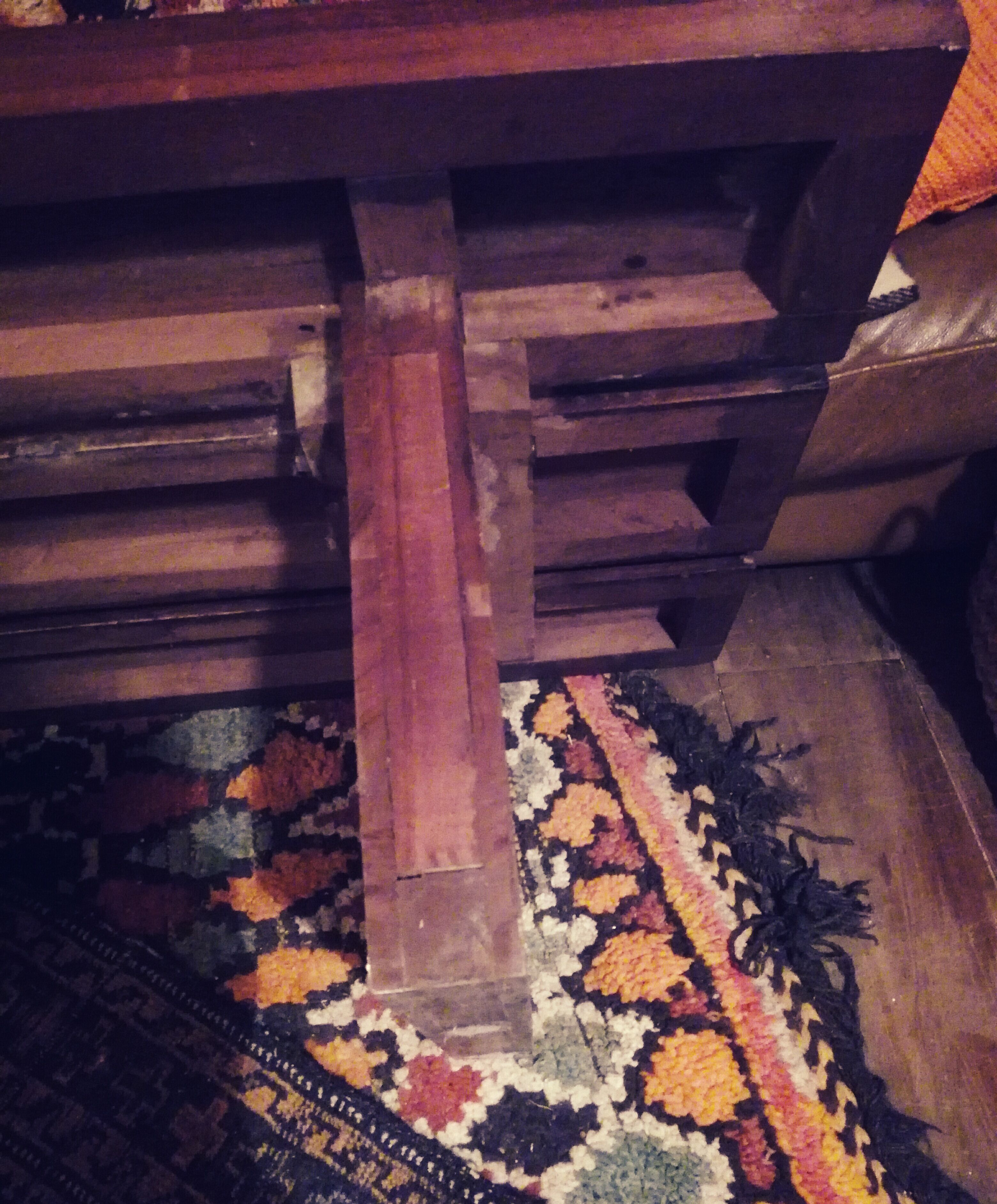 Solid teak coffee bass table