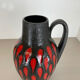 Pottery fat lava "strawberry" 414-38 floor vase made by scheurich, 1970s