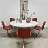 Vintage marble low dining table PK54 Poul Kjaerholm for Fritz Hansen 1990