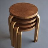 Model 60 stools by Alvar Aalto for Finmar, 1930s. Set of 4