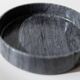 Large vintage marble bowl from the 1970s, dark grey.