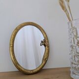 Art Nouveau brass mirror