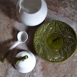 Vintage pear barbotine sugar bowl