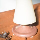 1970s-80s Brass and Glass Table Lamp