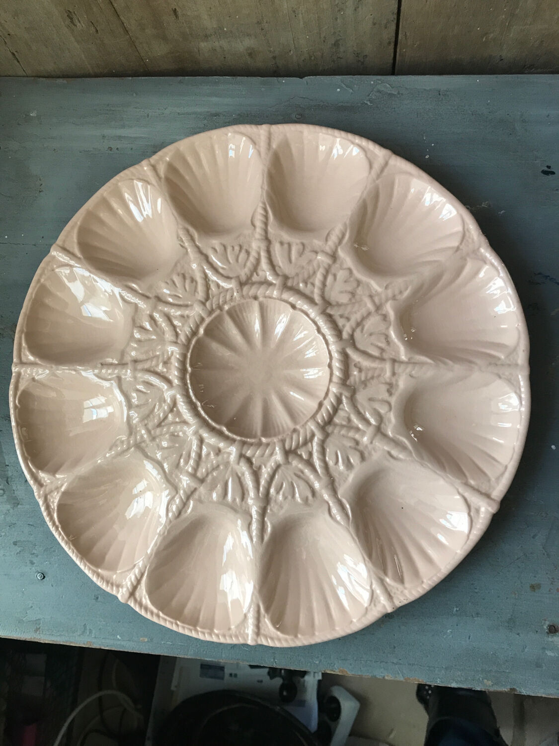 Oyster dish Digoin Sarreguemines