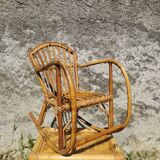 Fauteuil à bascule enfant en rotin