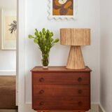 Raffia table lamp