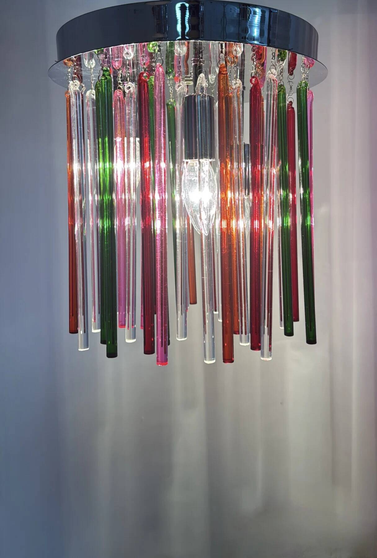 Mid-century design glass ceiling lamp, 1970s