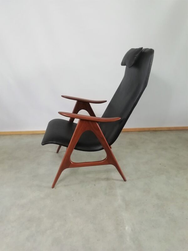 fauteuil Highback Par Louis Van Teeffelen, Années 1950
