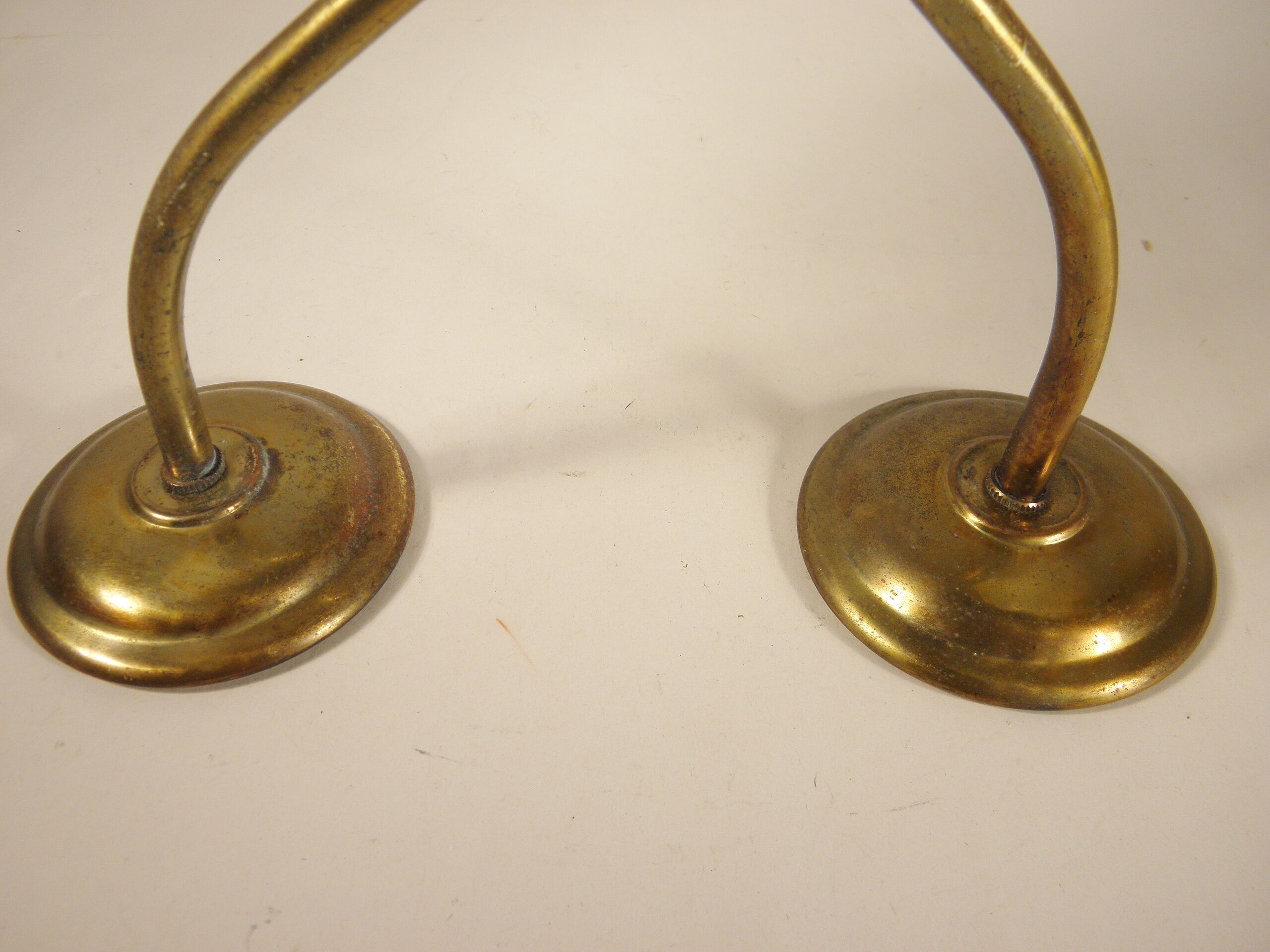 Pair of gooseneck wall lamps