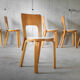 Set of 6 chairs model 66 by Alvar Aalto for Artek