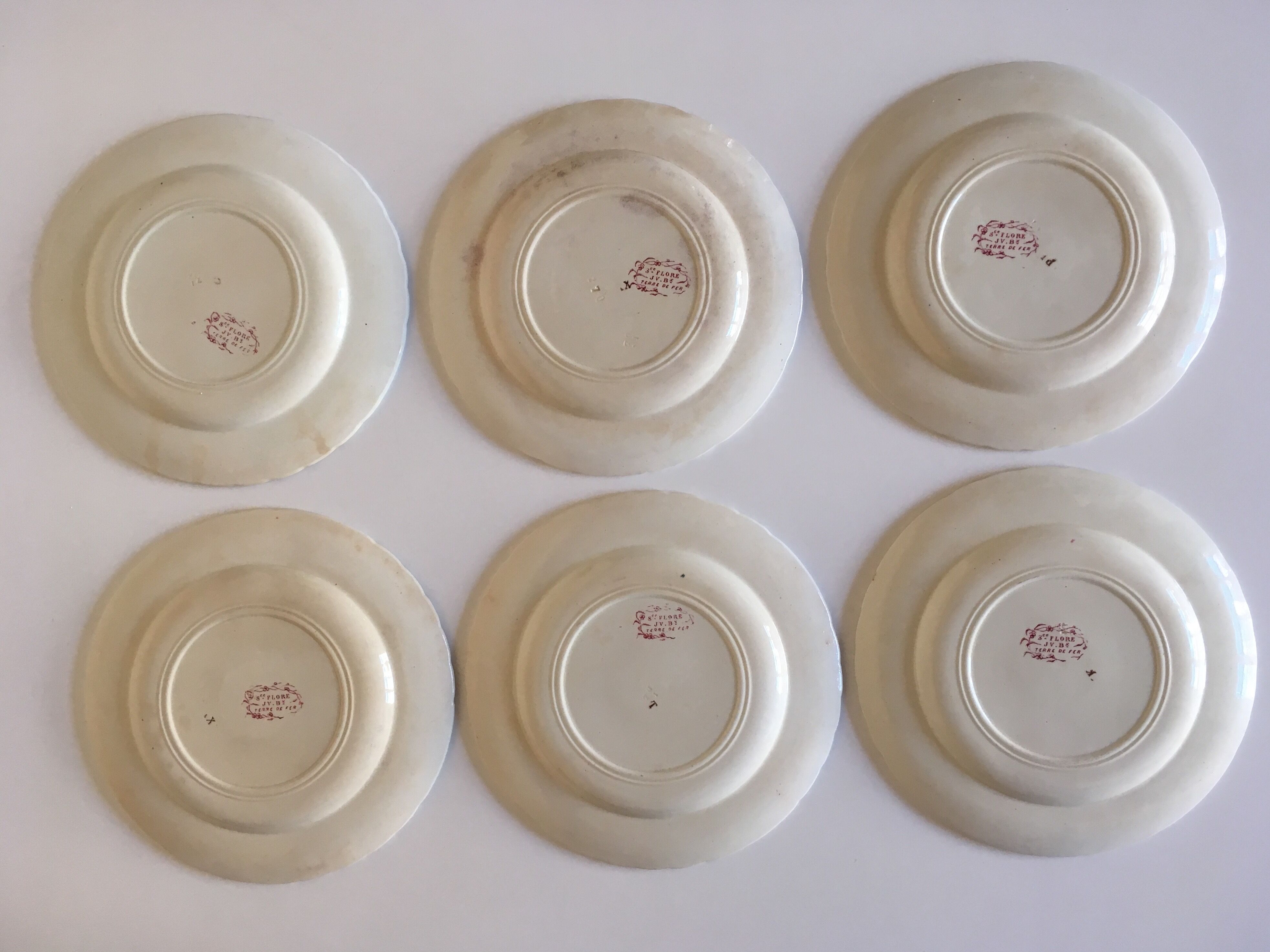 Flat plates J Vieillard Bordeaux, 1850