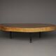 Table basse brutaliste en bois de tronc d'arbre, années 1960