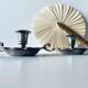 Pair of silver metal candlesticks
