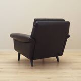 Brown leather armchair, Danish design, 1960s, designer: Aage Christiansen,