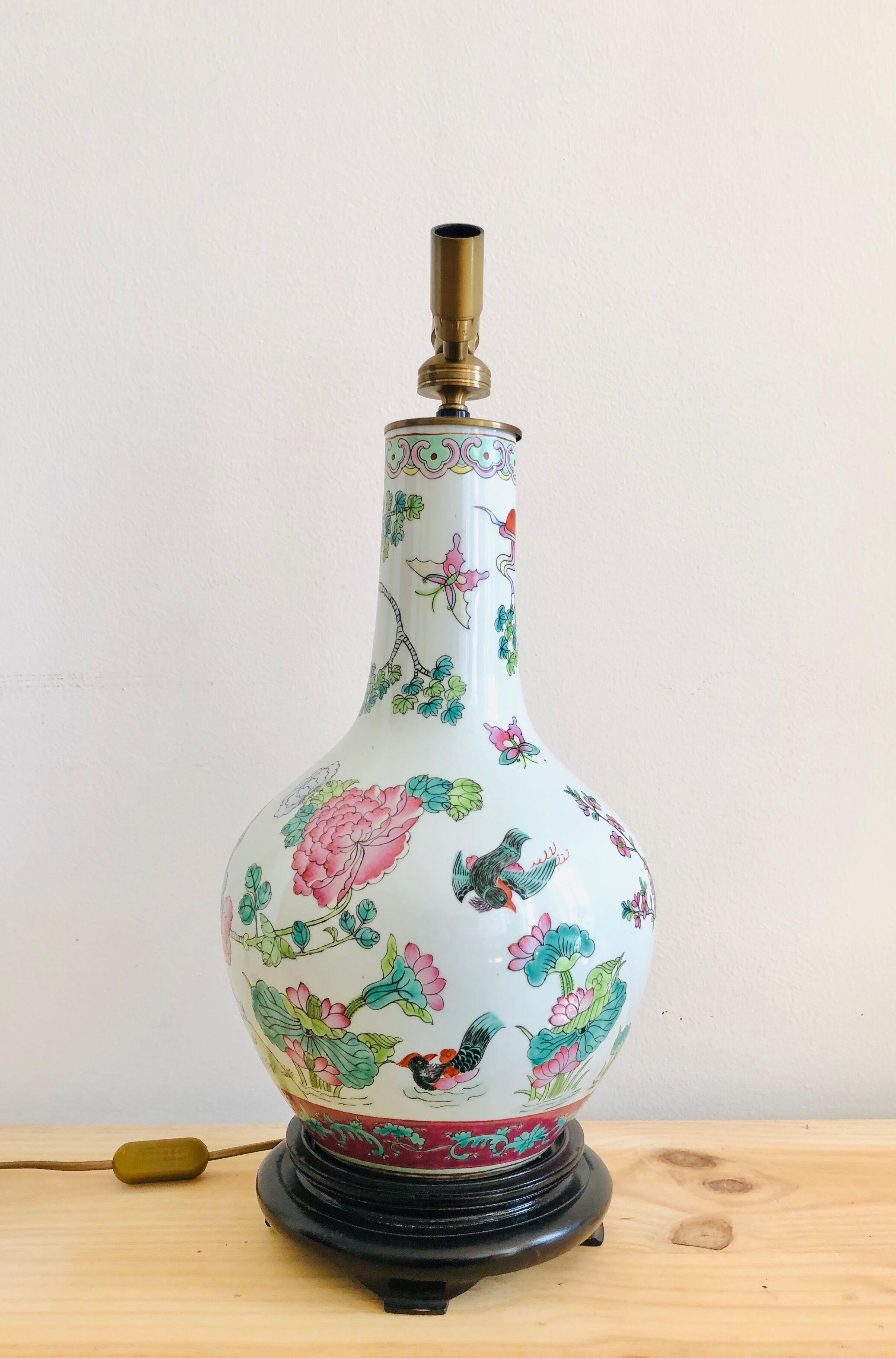 Ancient porcelain lamp foot