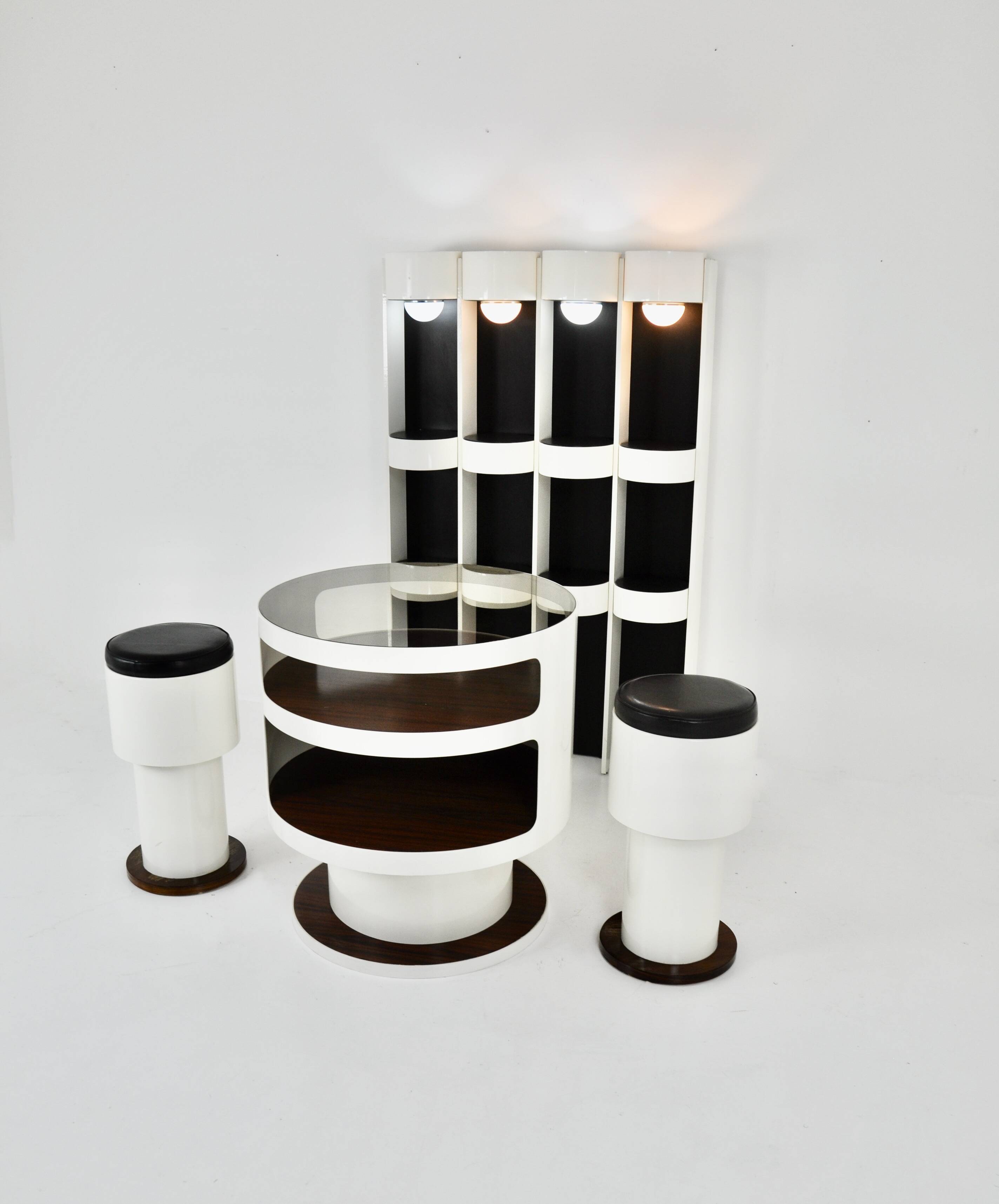 Joe Colombo style bar set, 1960s