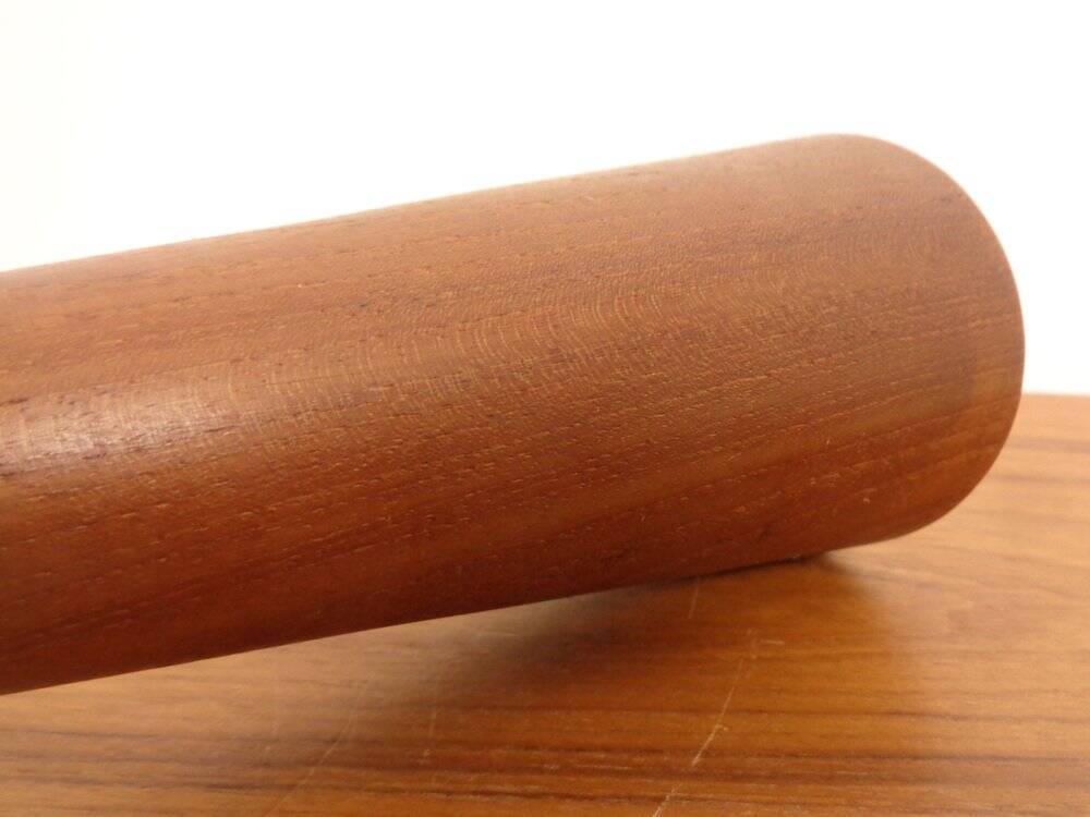 Large teak candleholder from Anri Form, Italy, 1960s.