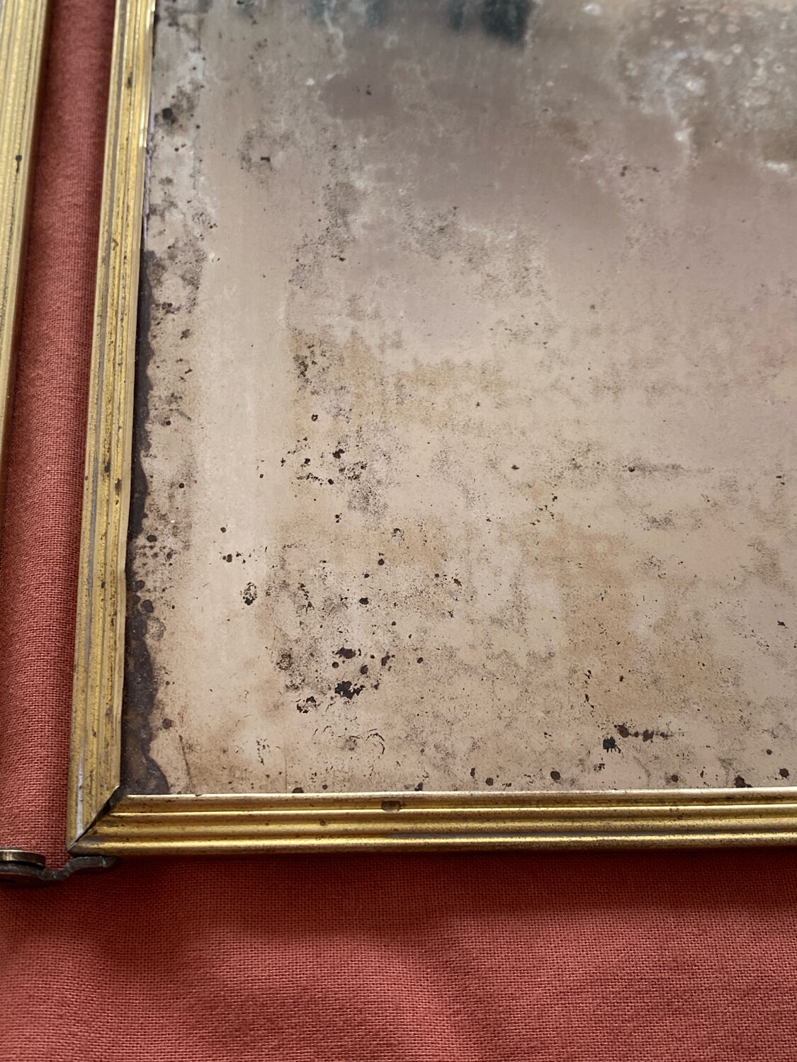 Antique Triptych Mirror
