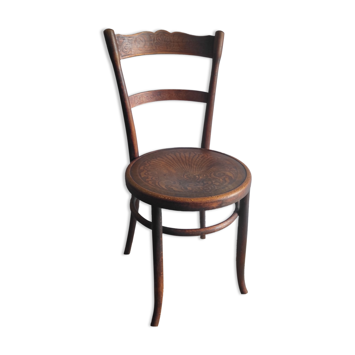 Bistro chair by Fischel in curved wood – early twentieth century