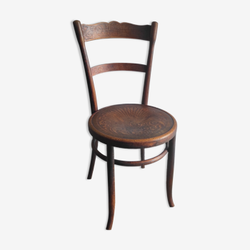 Bistro chair by Fischel in curved wood – early twentieth century