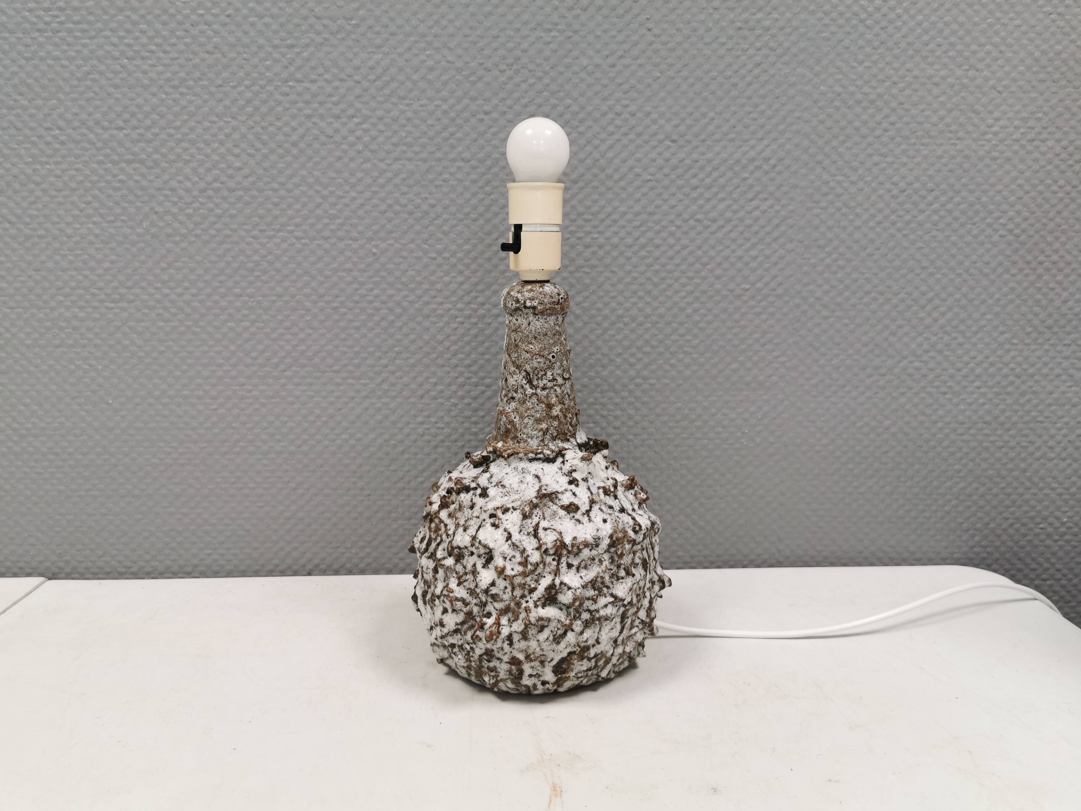 Table lamp with an organic expression, by Bartholdy ceramics Denmark 1970s