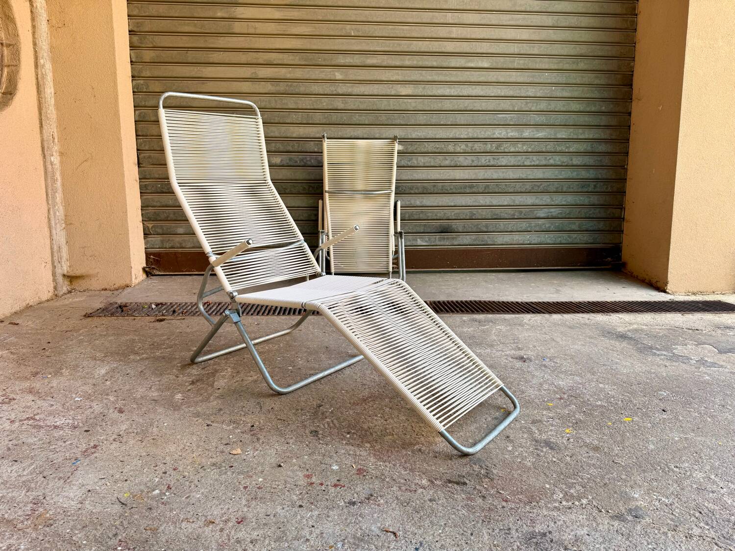 Altorfer 1158 deck chair, sun lounger, deckchair by Embru