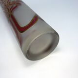 Vase glass scroll painted and gilded floral decoration art nouveau inspiration