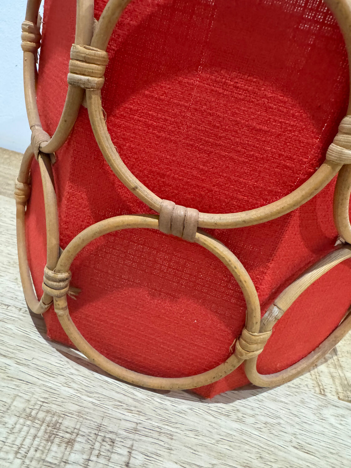 Vintage rattan pendant light