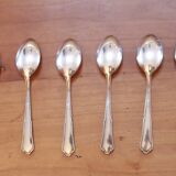 Six silver-plated mocha spoons