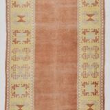 3x11 Pumpkin Orange & Yellow Runner Rug, Handwoven Turkish Runner, 81x344Cm
